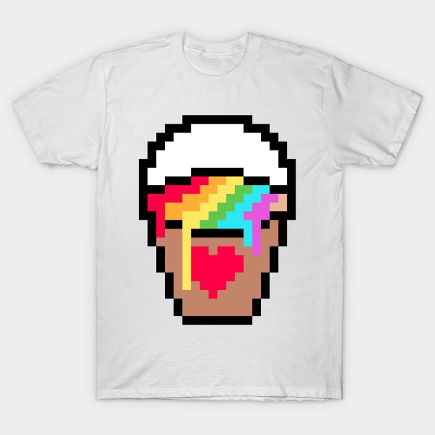 Pixel Rainbow Cup T-Shirt by Fashionable Pixel Art